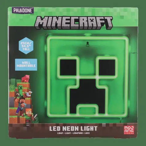 Paladone Led Neon Light Creeper Minecraft / Lampa ścienna LED / USB