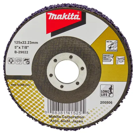 Makita B-29022 Tarcza czyszcząca Longlife 125mm / do usuwania zabrudzeń z obrabianych przedmiotów