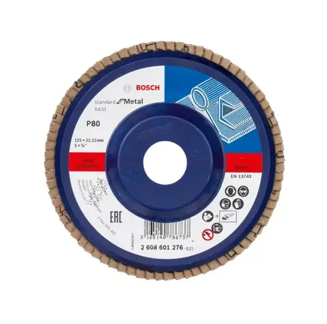 BOSCH 2608601276 / Ściernica listkowa P80 / 125x22,23 mm
