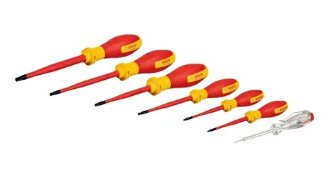 BOSCH 1600A02NF8 7-częściowy zestaw izolowanych wkrętaków TORX i tester