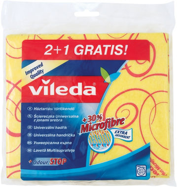 Vileda 144826 ściereczka 2+1 gratis żółta