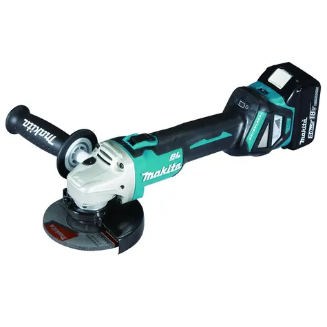 Makita DGA511RTJ / Akumulatorowa szlifierka kątowa / 18V / 5,0 Ah / Li ION / Średnica 125mm / 10 000 obr./min 