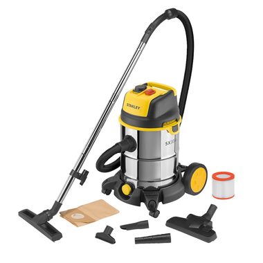 Stanley Wet&Dry SXVC30XTDE / Odkurzacz przemysłowy z akcesoriami / 1600W / 30 l / odkurzanie na mokro i na sucho