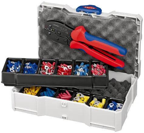 Knipex 979021 Zestaw zaciskowy do złącz kablowych ze szczypcami zaciskowymi 