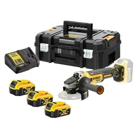 DeWalt DCG405P3 / Akumulatorowa szlifierka kątowa / 125mm / 18V XR Li- ION / 3x 5.0Ah / walizka