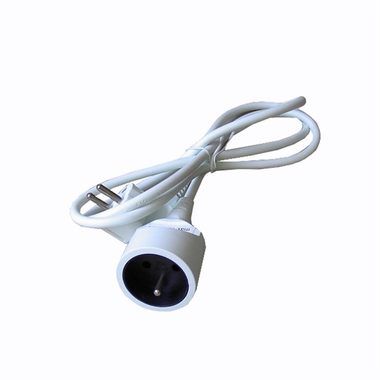 Przedłużacz Solight - złącze 1 gniazdo 2m biały / 3 x 1mm2