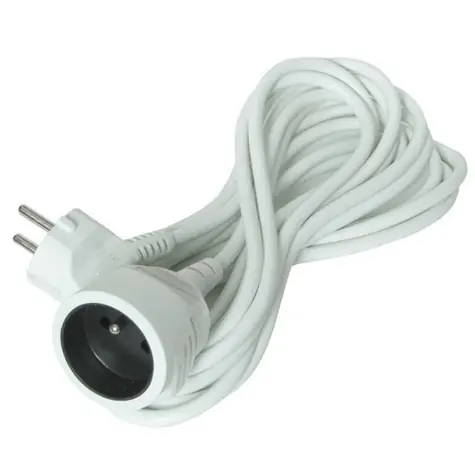 Przedłużacz Solight - złącze 1 gniazdo 5m biały / 3 x 1mm2