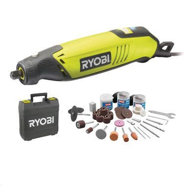 Ryobi EHT150V / szlifierka prosta / 150W / Wskaźnik Livetool / 35 000 obrotów / 115 akcesoriów