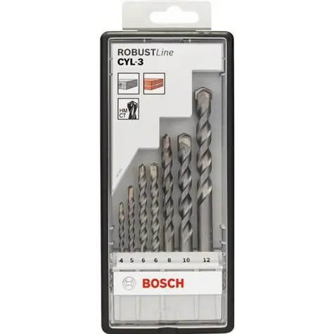BOSCH 2607010545 / zestaw wierteł do betonu Robust Line CYL-3 / 7-częściowy 