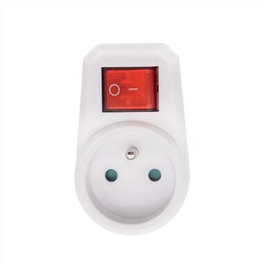 Gniazdo Solight P96 16A biały przełącznik / max 3680W
