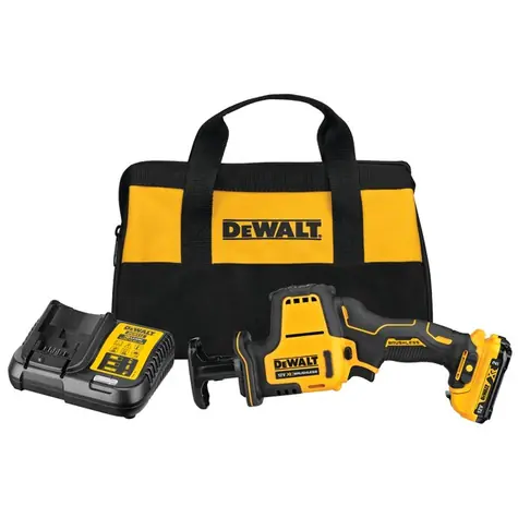 DeWalt DCS312D2 / Akumulatorowa pilarka szablasta / 12 V / 2800 suwów/min / 2 x 2,0 Ah / ładowarka / torba
