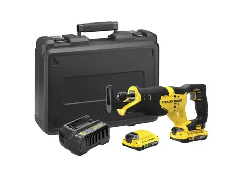Stanley SFMCS300D2K / Akumulatorowa piła szablasta / 18V / Skok 25 mm / 3.000 z-min / 2x2.0A