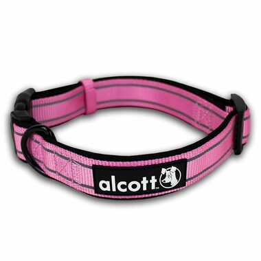 Alcott Adventure różowy - rozmiar M / obroża odblaskowa dla psa
