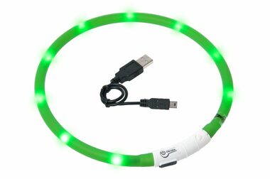 Obroża świetlna LED Karlie zielona - obwód 20-75cm