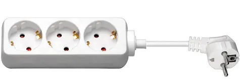 Przedłużacz MicroConnect 3 gniazda 3M biały