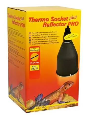 Lucky Reptile Thermo Socket PLUS reflektor „Plug and Play” duży ze złączem / wys. 25 x 14 cm