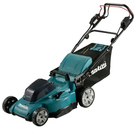 Makita DLM481Z / Kosiarka akumulatorowa / 2x 18 V / 3100 obr./min / do 800 m2 / szerokość koszenia 48 cm / kosz 62 l / bez akumulatora