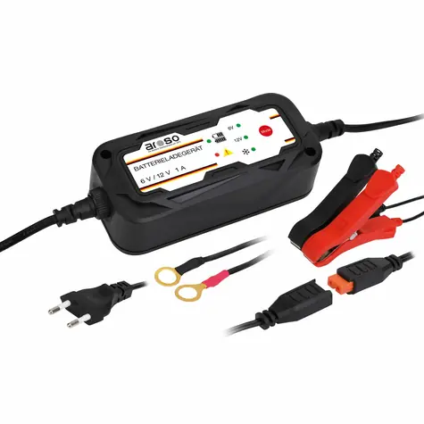 Ładowarka samochodowa Aroso sterowana mikroprocesorem Pb/żel 6V 0,55A / 12V 1A