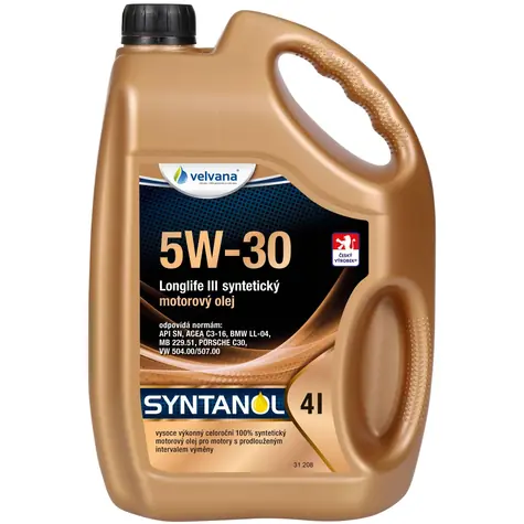 Velvana Syntetyczny olej silnikowy Syntanol 5W-30 Longlife III 4l