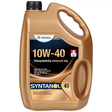 Velvana Półsyntetyczny olej silnikowy Syntanol 10W-40 4l