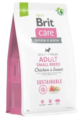 Brit Care Dog Sustainable Adult Small Breed Chicken & Insect 7 kg / Kompletna karma dla psów / małych ras (1-10 kg)
