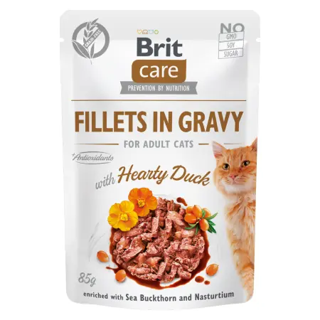 Brit Care Filety dla kota w sosie z pożywną kaczką 85 g / Saszetki dla kotów