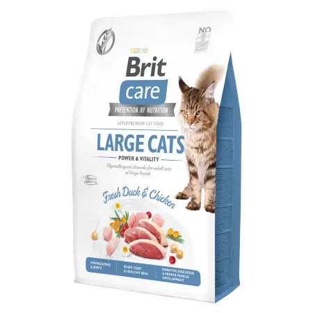 Brit Care Cat Grain Free Large Cats Power & Vitality 2 kg / Kompletna karma dla dorosłych kotów dużych ras