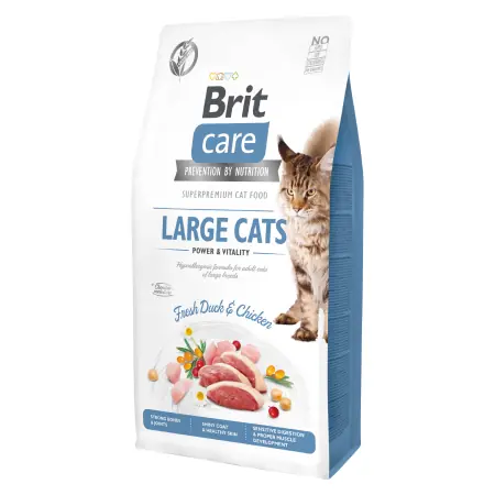 Brit Care Cat Grain Free Large Cats Power & Vitality 7 kg / Kompletna karma dla dorosłych kotów dużych ras
