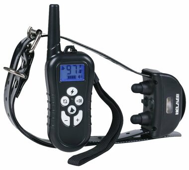 HELMER TC 21 czarna / Elektroniczna obroża treningowa dla psów / zasięg 500m / obwód 65 cm / IP67
