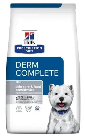 Hill's Prescription Diet Derm Complete Canine Mini 1 kg / granulat dla psów / małych ras / Dieta pielęgnująca skórę i sierść
