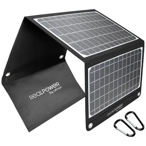 RealPower SP-22E / Panel słoneczny / 22W / USB-A i USB-C / IPX5