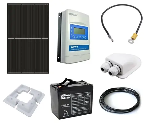 Solarmi OffGrid 390 / ładowanie solarne do przyczep kempingowych / 385Wp / 85Ah