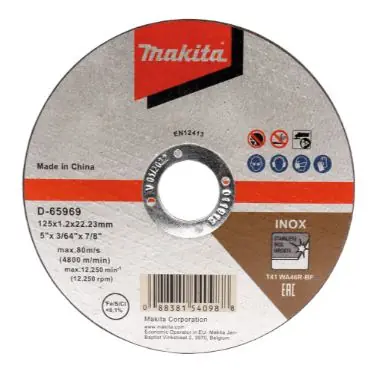 Makita D-65969 Tarcza tnąca do stali nierdzewnej 125x1,0x22,23mm