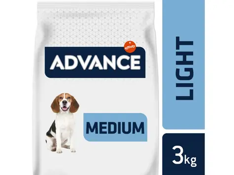 ADVANCE DOG MEDIUM Light 3kg / Granulat dla psów / dla psów ras średnich z nadwagą lub tendencją do tycia