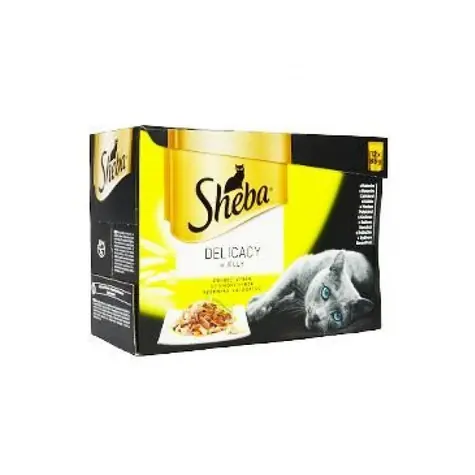 Sheba DELICACY drób w galarecie 12x85g / Saszetki dla kotów