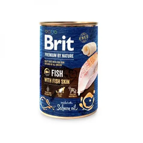 Brit Premium by Nature Ryba z rybią skórą 400g / puszka dla psów