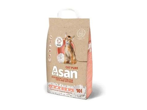 Ekologiczny żwirek Asan Cat Pure dla kotów i fretek 10l (2,5kg)