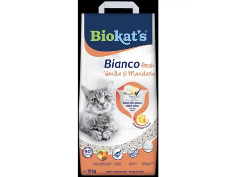Żwirek BIANCO FRESH wanilia i mandarynka firmy Biokat 10kg