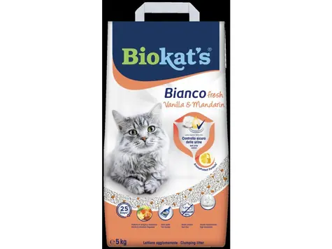 Żwirek Biokat's Bianco Fresh wanilia i mandarynka 5kg
