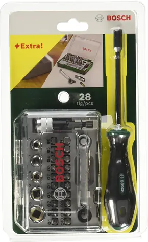 BOSCH 2607017331 / Zestaw grzechotek i wkrętaków ręcznych / 27 szt