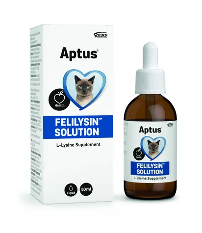 Aptus Felilysin Solution 50ml / Karma uzupełniająca dla kotów / L-lizom w postaci roztworu