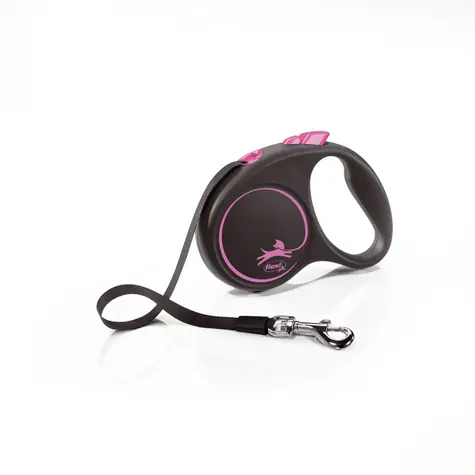 Flexi Black Design S 5m/15kg różowy / Smycz