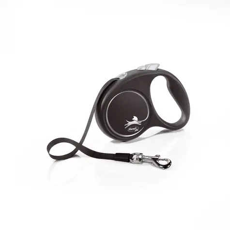 Flexi Black Design S 5m/15kg srebrna / Smycz
