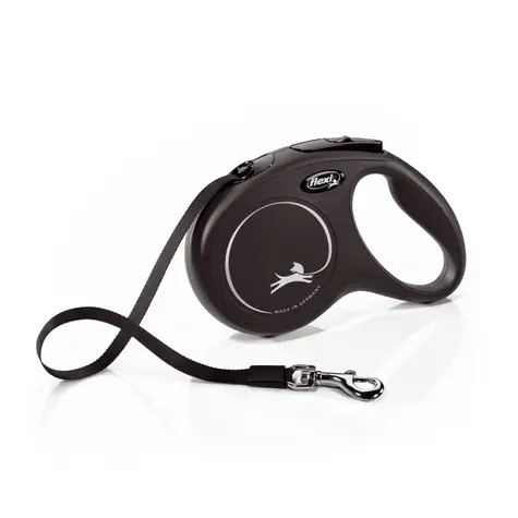 Flexi New Classic M 5m/25kg czarna / Smycz