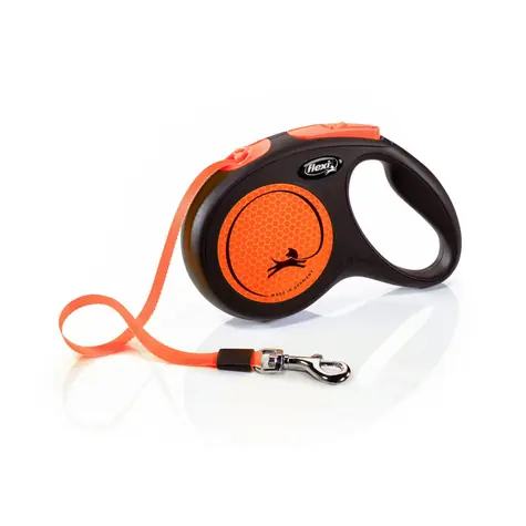 Flexi New Neon M 5m/25kg pomarańczowa / Smycz