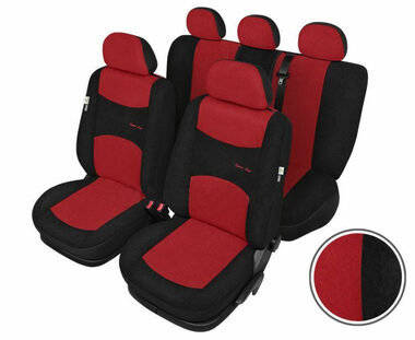 SIXTOL Pokrowce samochodowe SPORT LINE+ Standard | czerwony czarny