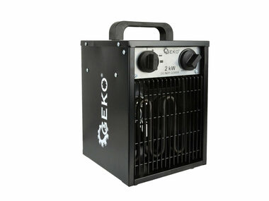 GEKO G80400 / Elektryczna nagrzewnica powietrza z wentylatorem / 2000W / 0 - 85°C / IPX4