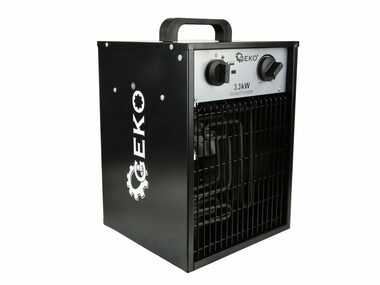 GEKO G80401 / Elektryczna nagrzewnica powietrza z wentylatorem / 3300W / 0 - 85°C / IPX4