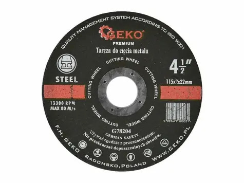 GEKO G78204 / Tarcza tnąca do metalu / 115 x 2 x 22,2 mm