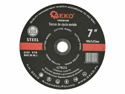 GEKO G78232 / Tarcza do cięcia metalu / 180 x 2 x 22,2 mm